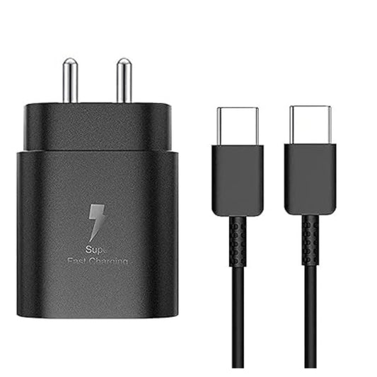 Samsung 25W Type C-C Charger Black (Adapter With Cable)