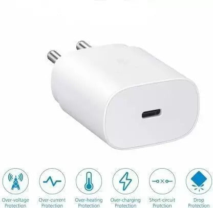 Samsung Superfast Charging 25w Adapter With C To C Cable White Charger