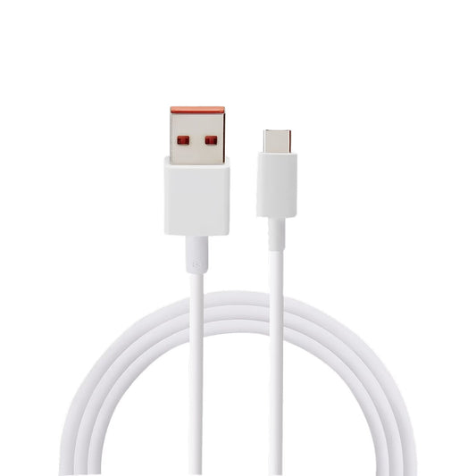 MI USB to Type C  Cable Tangle Free Design (White) For Redmi Devices