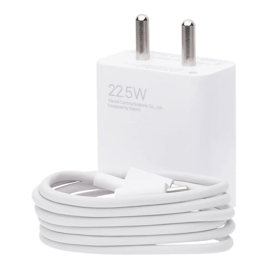 MI 22.5W Universal Fast Charging Adapter and Type-C Cable For Redmi Devices