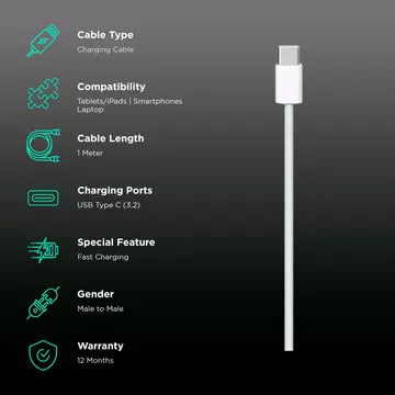 USB-C Woven Charge Cable For Macbook