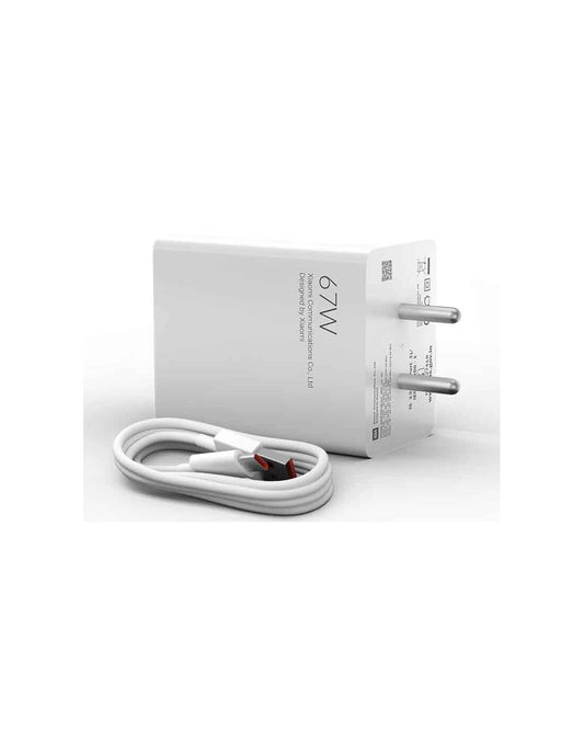 MI 67W Sonic Charge 3.0 Charger With Type-C Cable For Redmi Devices