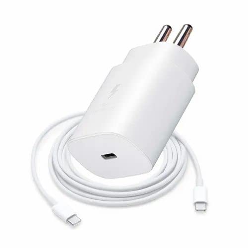 Samsung Superfast Charging 25w Adapter With C To C Cable White Charger