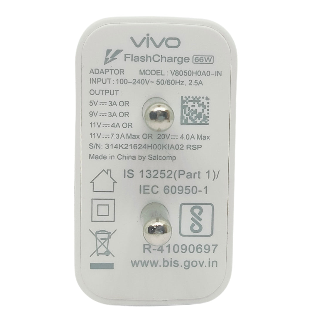 Vivo 66W Flashcharge Type C Charger (Adapter With Cable)