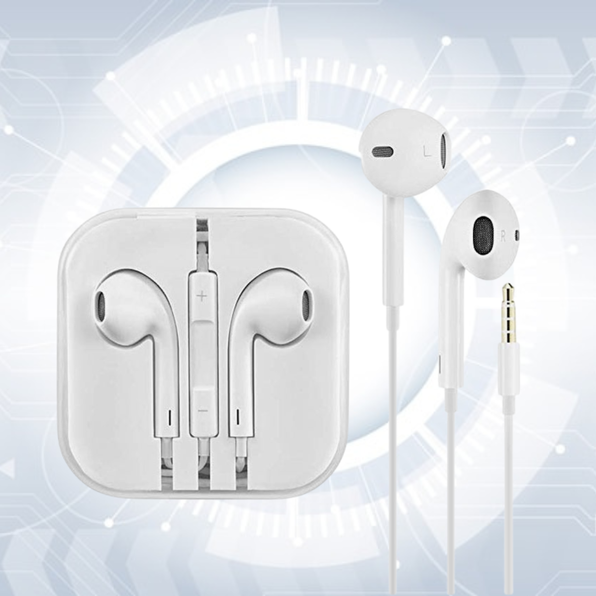 Apple iPhone Lightning Jack Wired EarPods with mic (High Bass, In-Ear, White)